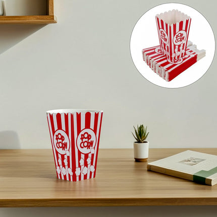 50PCS Popcorn Boxes Paperboard Greaseproof for Snack Food Serving Containers