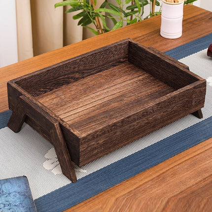 Household Small Solid Wood Tray Tea Tray Square Shapes Coffee Food Serving Tray