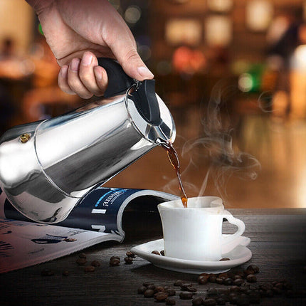 300ml Stainless Steel Moka Pot Coffee Maker Espresso Maker Durable HeatResistant