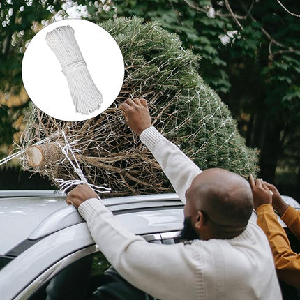 White Braided Rope Nylon Core Spun Rope Wear Resistant Binding Umbrella Rope