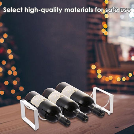 Iron Wine Rack Bottle Holder Metal Display Stand Tabletop Decorative Storage