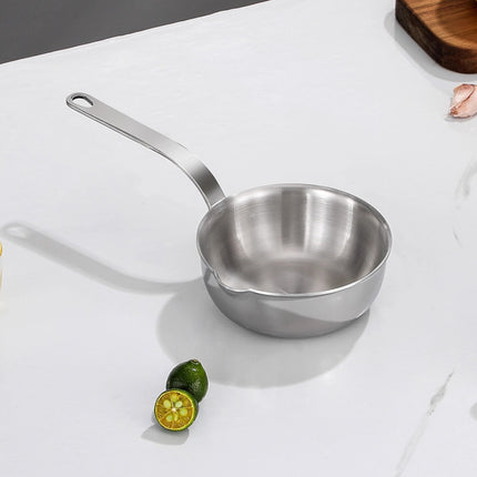 304 Stainless Steel Oil Splatter Proof Home Small Frying Pan for Kitchen Cooking