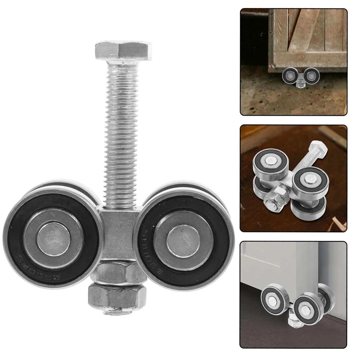 Sliding Pulley Rails C50 Heavy Duty Sliding Door Roller Track Rail Pulley Bearing Steel Han ...
