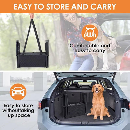 2 Steps Dog Ramp Pet Ladder Foldable Car Travel Height Stair for Pets Access