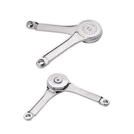 2 PCS Folding Lid Lift Up Stay Support Buffer Stop Hinge Silver With Soft-Close