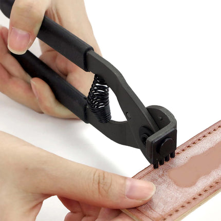 Silent Diamond Punch Pliers 4mm 4 Teeth Leather Punch Tool DIY Craft Sewing