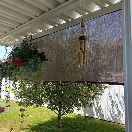 Breathable Sun Shade Sail Canopy Cover Curved Edge Patio Awning Outdoor Brown