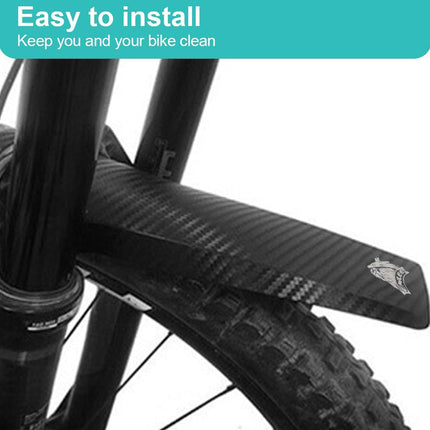 Mountain Bike Mudguard PP5 Carbon Weave Front Rear Wheel 15.6 x 27.2cm