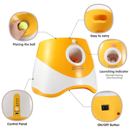 Pet Ball Thrower Elastic Launcher Dog Toy Automatic Ball Interactive Play