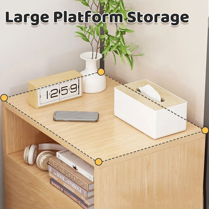 Small Multi Functional Storage Cabinet 2 Drawers 1 Open Space Sturdy Durable