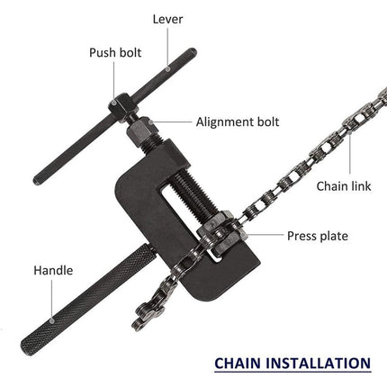 13pcs Bicycle Chain Breaker Cutter Master Link Removal Riveter Riveting Press Tool Set