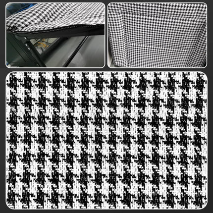 Portable Folding Bed with Adjustable Backrest and Houndstooth Fabric 190x75cm