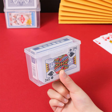 Card Storage Box Set 4PCS Plastic Transparent Case for Game or Business Cards