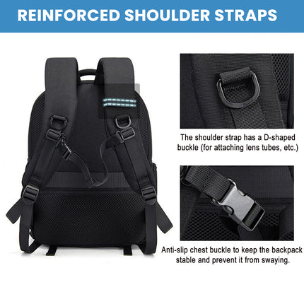 Outdoor Portable Double Shoulder Digital Camera Bag Water Resistant Shockproof