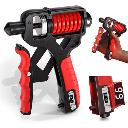 Adjustable Hand Gripper 5 to 165kg High Carbon Steel with Digital Counter