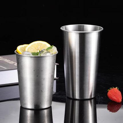 Stainless Steel Cups 8PCS Beer Water Coffee Milk Tea Mugs Reusable Drinkware