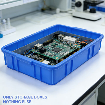 Rectangular Hardware Tool Box Large Capacity Storage Organizer for Garage Use