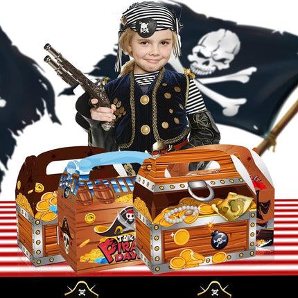 12PCS Pirate Theme Candy Gift Box Party Favour Supplies Decorative Return Gifts
