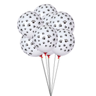 12pcs Cow Print or Paw Print Balloons White Latex Party Decorations 12 Inch