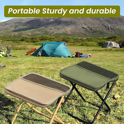 Portable Folding Camping Stool with Side Pocket