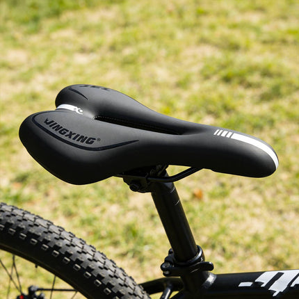 Gel Hollow Bike Saddle 28 x 14.5cm Black Comfort Seat
