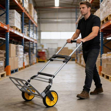 Folding Hand Truck Dolly 2 Wheel Aluminium Portable Cart Luggage Moving Trolley