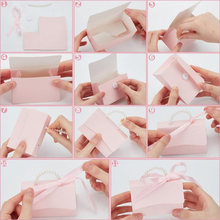 20pcs Pink Pearl Handle Gift Box Set Wedding Favour Candy Party Packaging