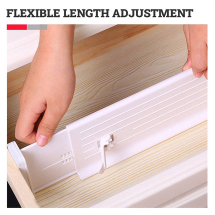 Adjustable Drawer Dividers 6 Pack White 27 to 47cm