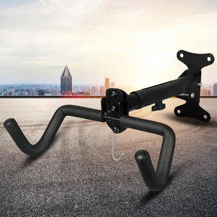 Telescopic Bike Wall Mount Double Hook Padded Frame Hanger