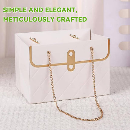 Quilted Handbag Gift Bags Chain Handle 3 Pack