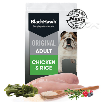Black Hawk Dog Food Chicken and  Rice 3kg or 10kg Adult Premium Dry Dog Food