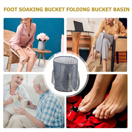 Foldable Foot Soaking Bucket Portable Heat Preserving Basin Travel Foot Bath Tub