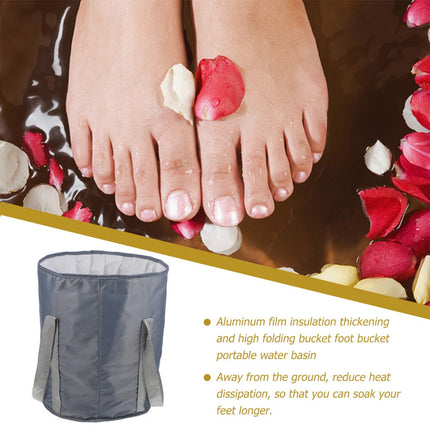 Foldable Foot Soaking Bucket Portable Heat Preserving Basin Travel Foot Bath Tub