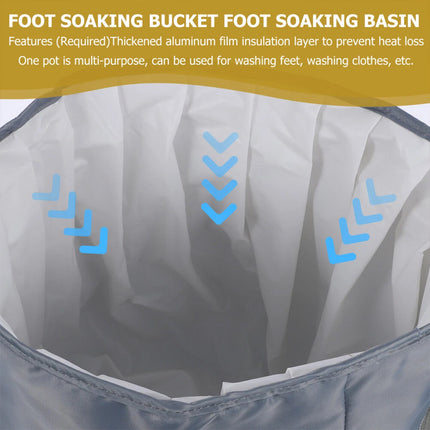 Foldable Foot Soaking Bucket Portable Heat Preserving Basin Travel Foot Bath Tub