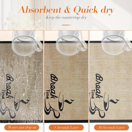 Coffee Machine Absorbent Pad Diatomaceous Earth Quick Dry Dish Mat 2 Sizes
