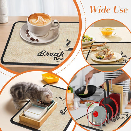 Coffee Machine Absorbent Pad Diatomaceous Earth Quick Dry Dish Mat 2 Sizes
