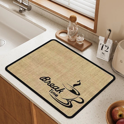 Coffee Machine Absorbent Pad Diatomaceous Earth Quick Dry Dish Mat 2 Sizes