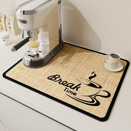 Coffee Machine Absorbent Pad Diatomaceous Earth Quick Dry Dish Mat 2 Sizes