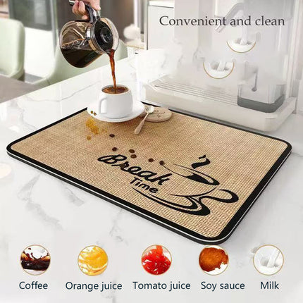 Coffee Machine Absorbent Pad Diatomaceous Earth Quick Dry Dish Mat 2 Sizes