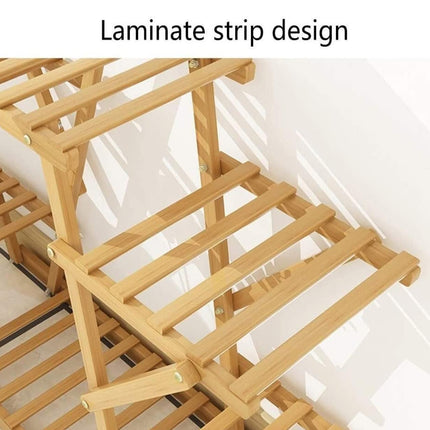 Modern Bamboo Multi Layer Plant Stand Indoor Flower Pot Shelf for Balcony and Living Room