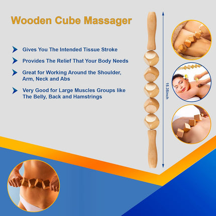 6PCS Wooden Massage Tool Set for Relaxation and Body Care