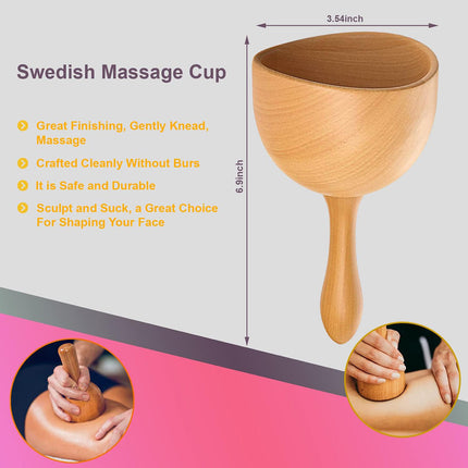6PCS Wooden Massage Tool Set for Relaxation and Body Care