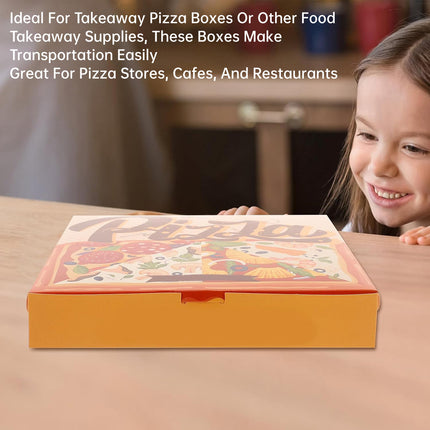 40 Pcs 8/9-Inch Pizza Takeaway Boxes Food Grade Leakproof Greaseproof