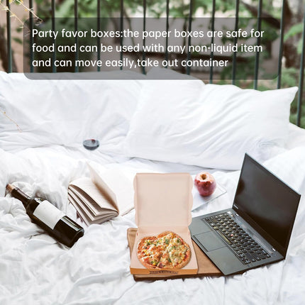 40 Pcs 8/9-Inch Pizza Takeaway Boxes Food Grade Leakproof Greaseproof