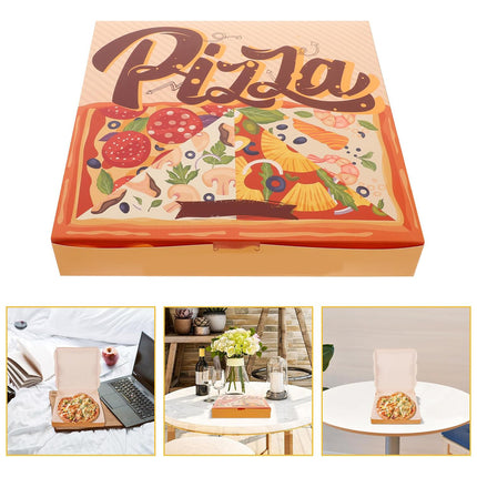 40 Pcs 8/9-Inch Pizza Takeaway Boxes Food Grade Leakproof Greaseproof