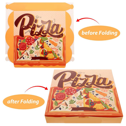 40 Pcs 8/9-Inch Pizza Takeaway Boxes Food Grade Leakproof Greaseproof