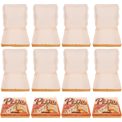 40 Pcs 8/9-Inch Pizza Takeaway Boxes Food Grade Leakproof Greaseproof