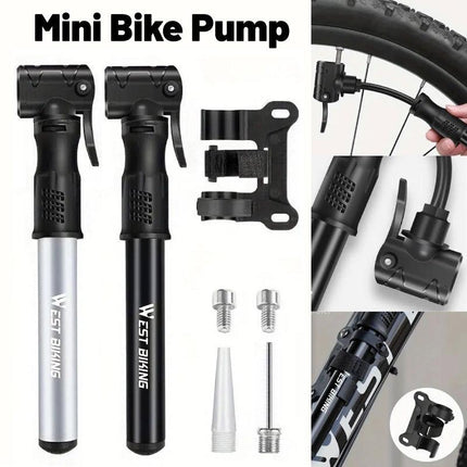 Portable Bicycle Pump Mini Inflatable Tube Pump Tire Inflator for Bike Cycling