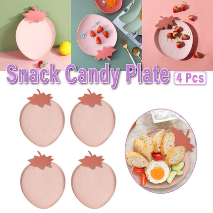 4pcs Fruit Plate Set for Home Living Room Snacks Candy Tray Decorative Use