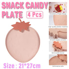 4pcs Fruit Plate Set for Home Living Room Snacks Candy Tray Decorative Use